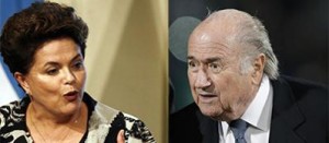 Dilma Rousseff e Sepp Blatter