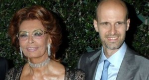 Sofia Loren a Cannes con il figlio Edoardo.