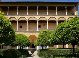 Palazzo Piccolomini_giardino_loggiato