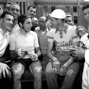 Foto Omega. foto mostra fausto coppi Fausto Coppi e Gino Bartali 1951