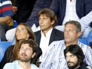Conte in tribuna da ct delal nazionale al San Paolo