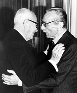 Il Presidente della Repubblica Sandro Pertini e Eduardo De Filippo