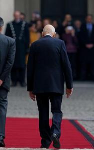 Napolitano leaves presidential palace