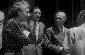 con la compagna di partito Lina Merlin a Roma nel 1947.