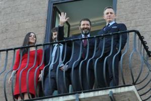 James Bond Daniel Crag, Monica Bellucci ' in Campidoglio Ignazio Marino e Dario Franceschini