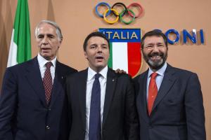 Coni - Matteo Renzi alla consegna dei Collari d'Oro al merito sportivo