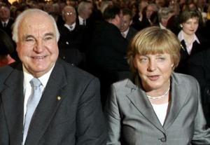 Helmut Kohl e  Angela Merkel  