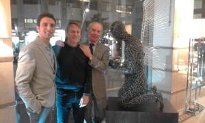 L'artista Davide Pisapia, Renato Serpieri e Mino