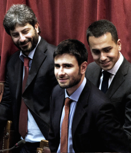 Roberto Fico, Alessandro Di Battista e Luigi Di Maio